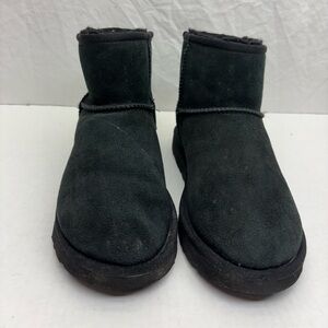 Ugg Classic mini short boots Black Suede Winter Ankle Boots SZ 7, box 13
